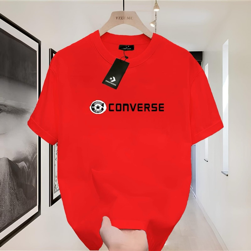 C0nv3r*s เสื้อยืดผู้ชายและผู้หญิงทําจากผ้าฝ้ายหวี 24s