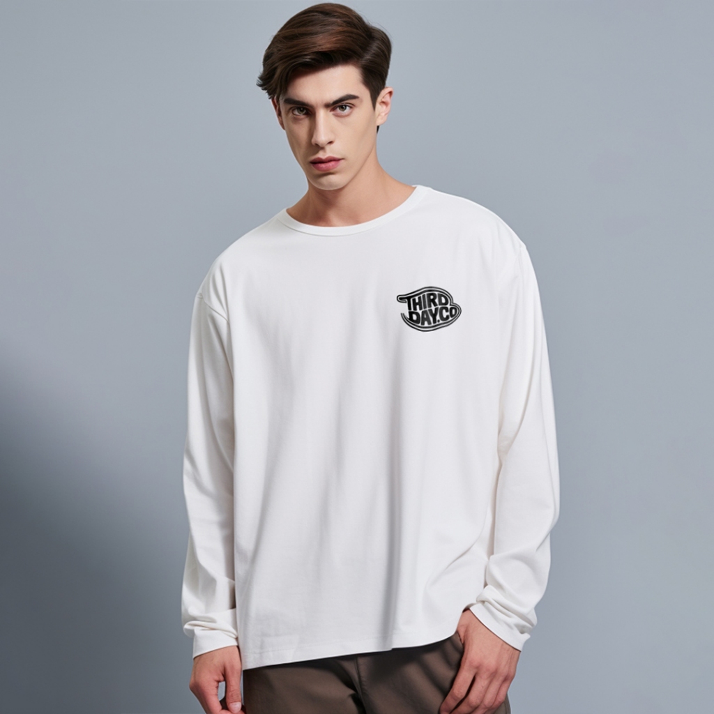 เสื้อยืดแขนยาวพรีเมี่ยม instacool "thiddayco fish dakir" สีขาว MTV16 สีดํา MTV17 Navy MTV18