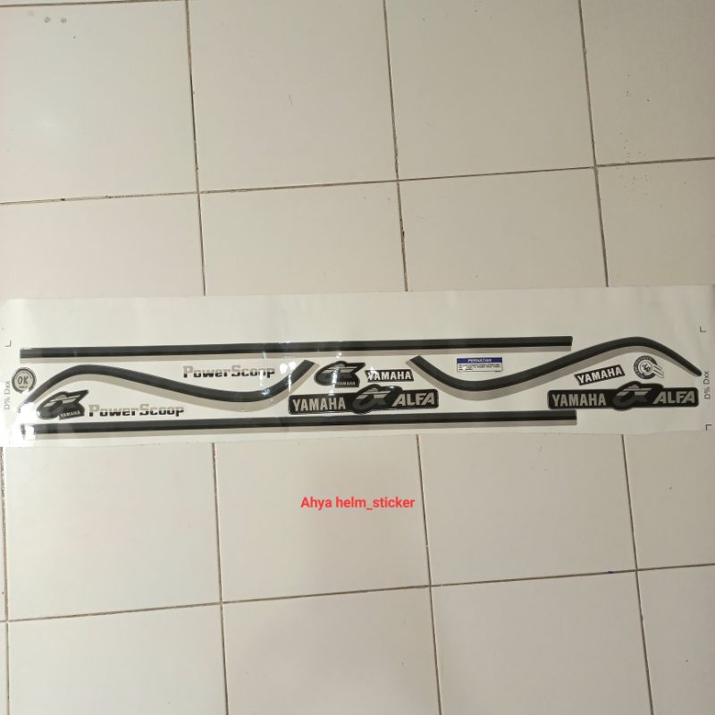 Yamaha alfa 88 สติ๊กเกอร์แถบมอเตอร์ไซค์พิมพ์ลายตัดกันเคลือบเงา