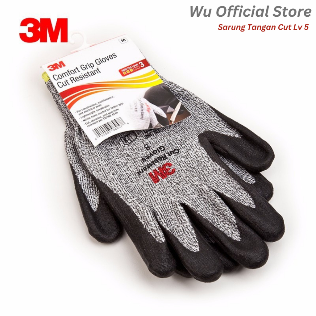 3M Safety Gloves EN888 Cut Lv 5 / ถุงมือกันบาด