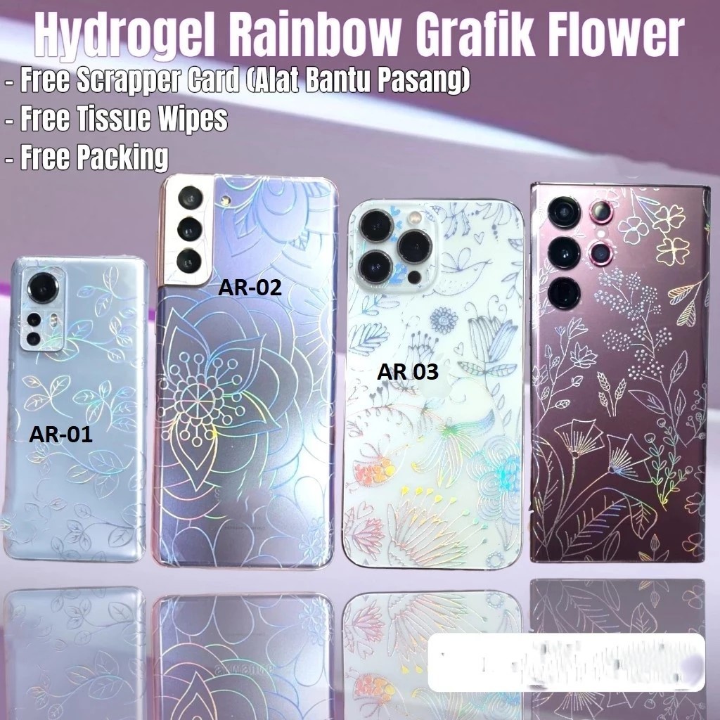 HYDROGEL MOTIF SKIN AURORA FLOWER SAMSUNG S10 EDGE S10 LITE S10 PLUS S10 S9 PLUS S9 S8 PLUS S8 S7 ED