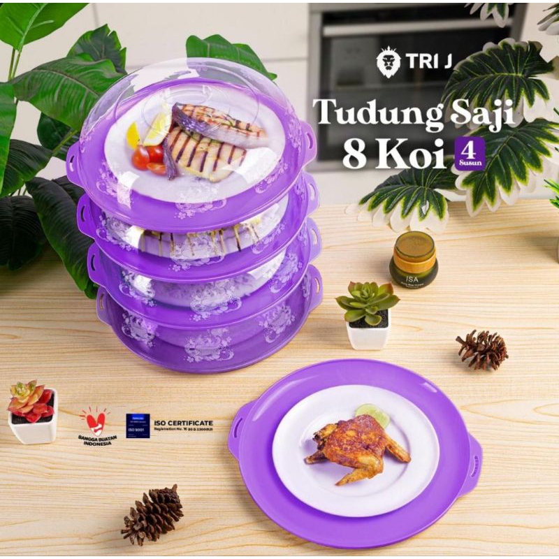 P ( P39 ) 4-LAYER KOI CRYSTAL ฝาครอบอาหาร/ที่เก็บ PLACE