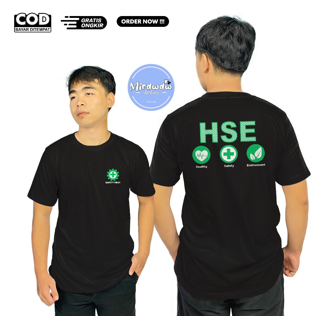 SAFETY FIRST HSE เสื้อยืด Healthy Safety Environment Distro Clothes