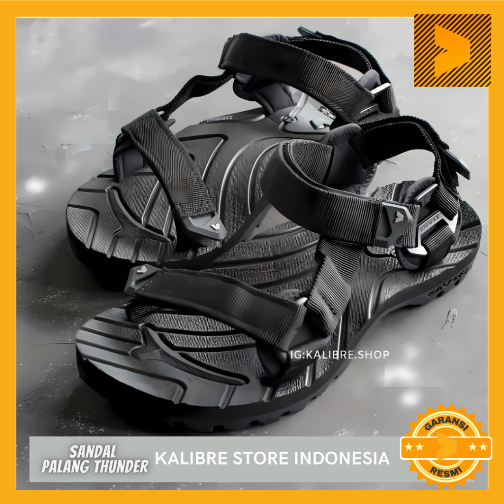 KALIBRE Thunder Black Cross Sandals Calibre 96005200