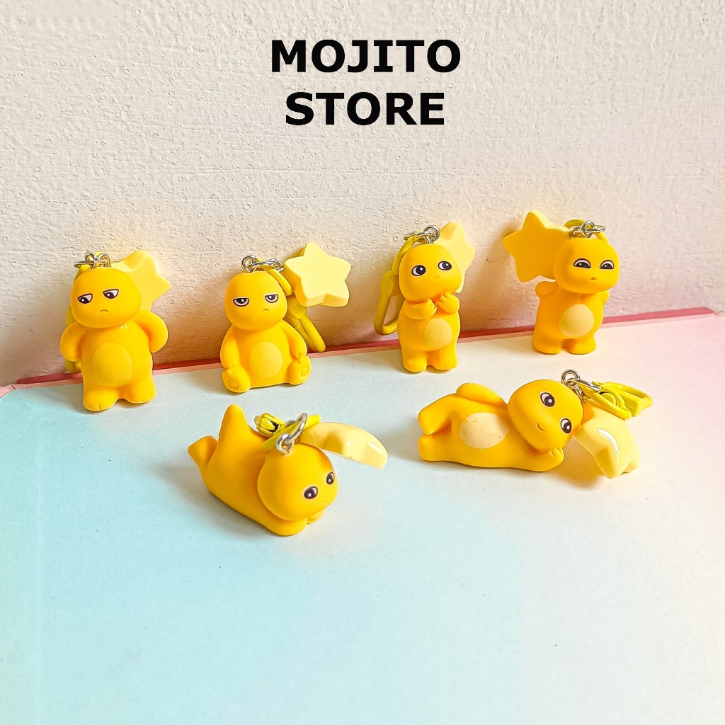 GANTUNGAN สีเหลืองมังกร NAILONG RESIN KEYCHAIN KEYCHAIN KEYRING KEY CHAIN KEY RING