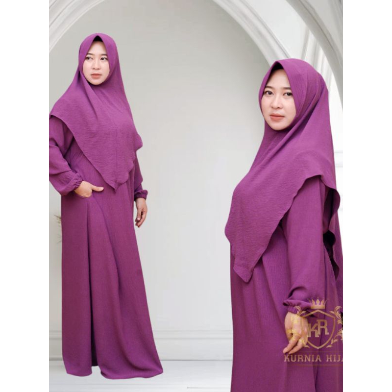 Anisa Gamis Set Hijab Syari ล่าสุด Syari Gamis ผู้หญิงสมัยใหม่ Gamis Piral