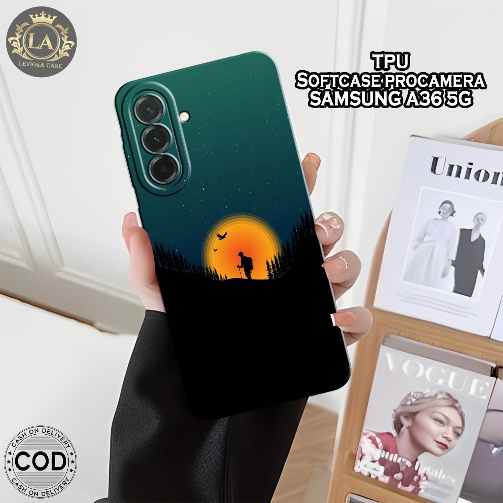 เคส HP ล่าสุด SAMSUNG A36 5G - เคส Leviora - เคส Moon Fashion - เคส SAMSUNG A36 5G Softcase - เคสกล้