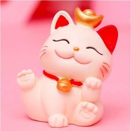 <KIDDZ>W HOKI แมวโมเดลเค้กแสดงสําหรับวันเกิดเค้ก DECORTATIONS / CUTE SHOP DISPLAY MANEKI NEKO