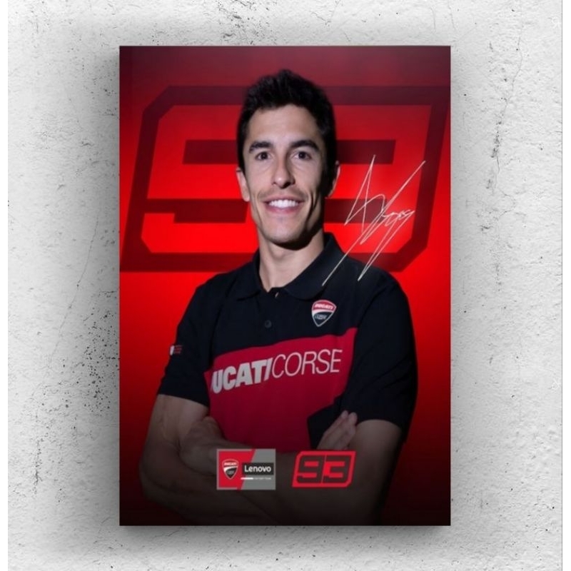 Marq Marquez ducati lenovo wall Poster ขนาด A3+ สูง 48cm กว้าง 32cm