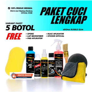 Terlaris No. 1 | PAKET CUCI KENDARAAN LENGKAP  FULL BODY 5|TEAM by HIFOUR CLEAN Auto Care + FREE APLIKATOR