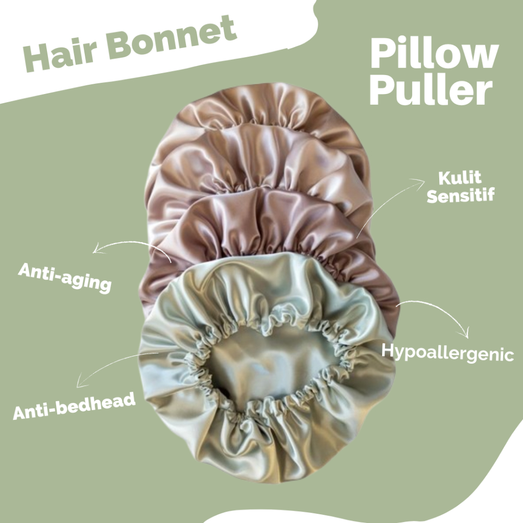 PillowPuller - SATIN SILK PREMIUM Hair Bonnet LUXURY l Basic