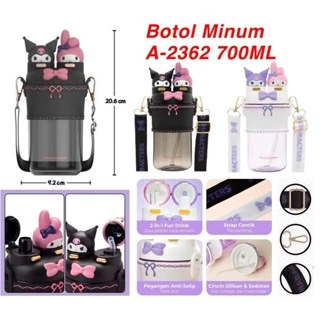 Sanrio Drinking Bottle 2in1 Sanrio Drinking Bottle 700ml Kuromi Melody Elegant Sanrio Drinking Bottl