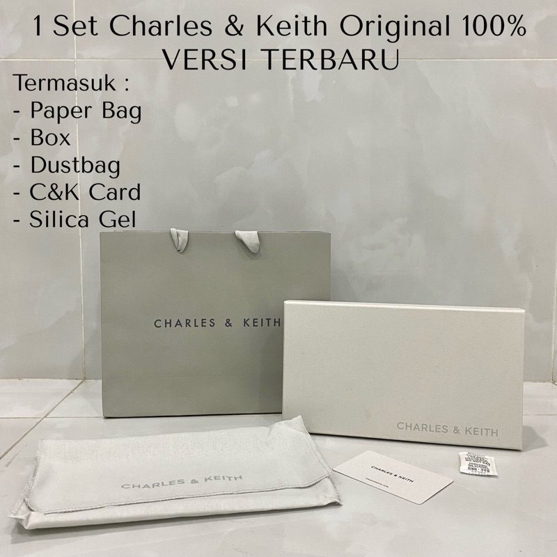 ถุงกระดาษ 1 ชุด Charles and Keith Official Original 100% NEWEST VERSION (รวมถุงกระดาษ กล่อง ถุงเก็บฝ