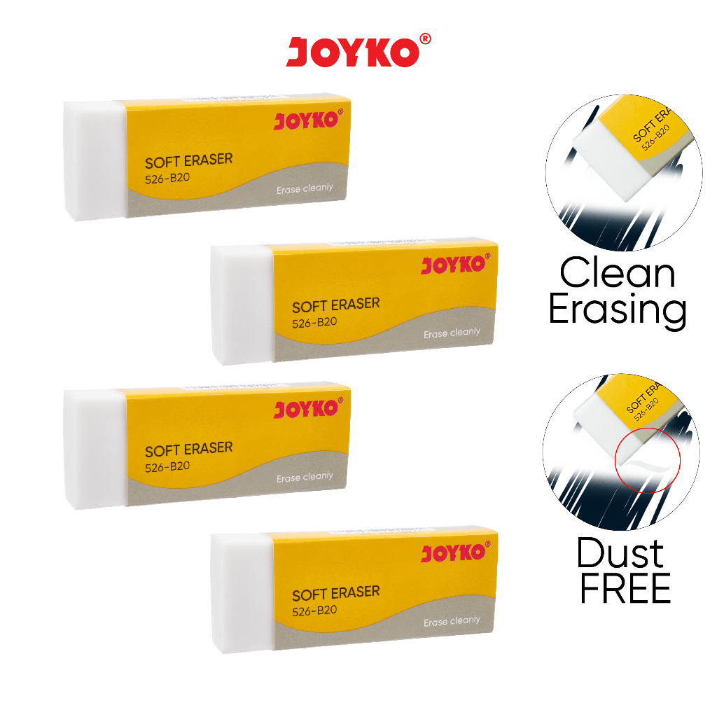 Joyko 526-B20 Eraser Joyko White Stip Eraser 526-B20