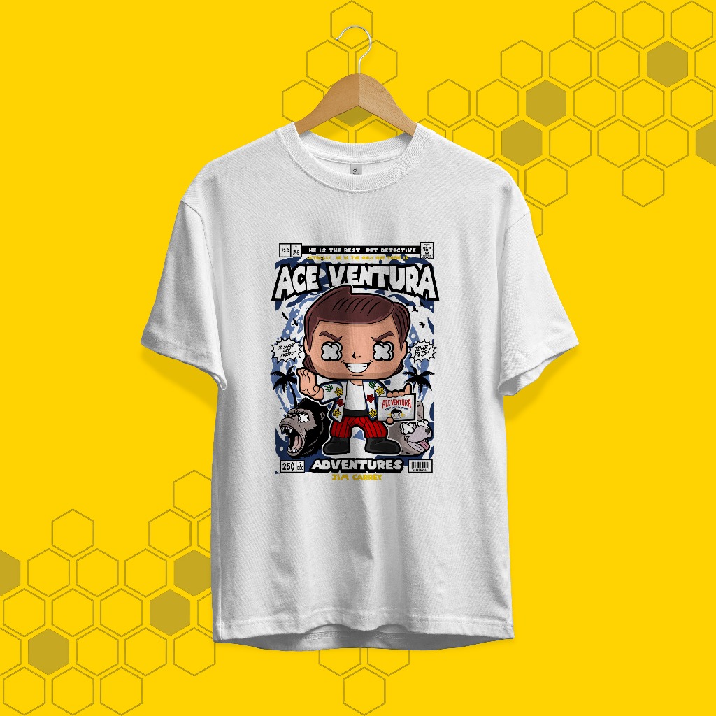 เสื้อยืด Ace Ventura มีจําหน่ายในเด็กและผู้ใหญ่