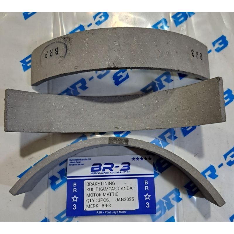 BRAKE LINING DOUBLE COVER หนังนุ่มสามารถ BENDED 3 ชิ้นแร่หินยี่ห้อ BR-3 สามารถโค้งงอฝาครอบคู่หนังรถจักรยานยนต์ MATTIC