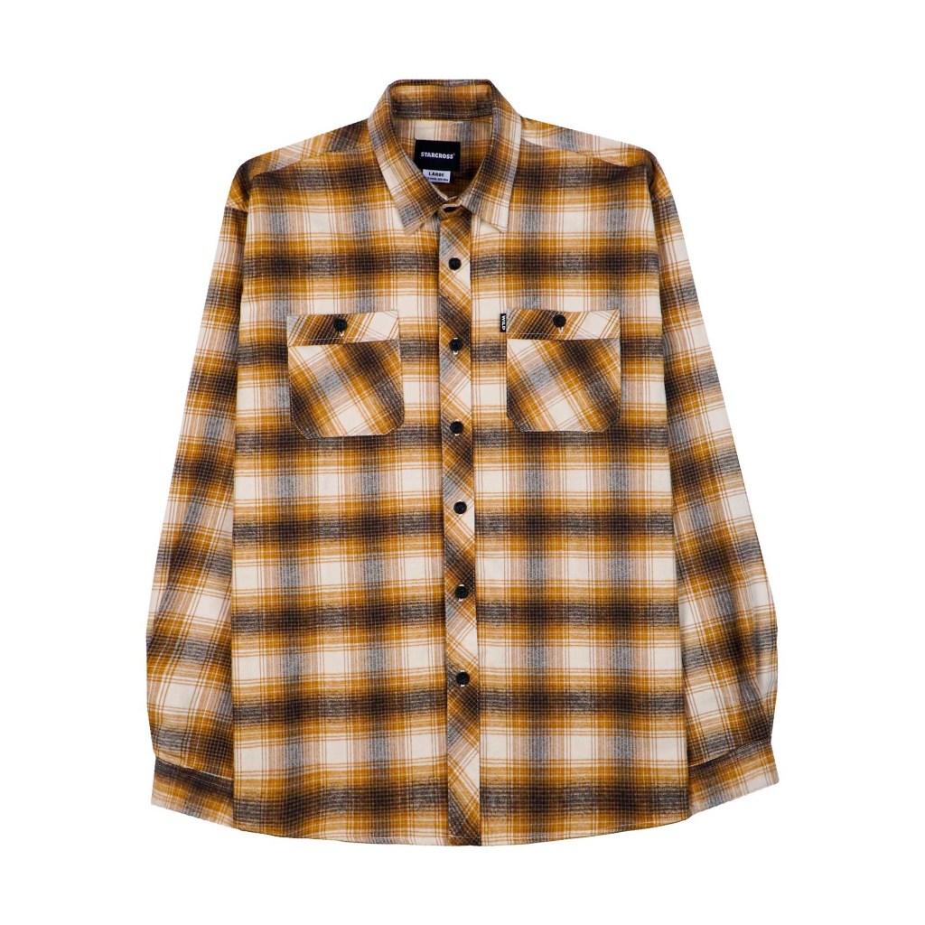 STARCROSS Flannel - HS FL 205 - ครีมสีน้ําตาล