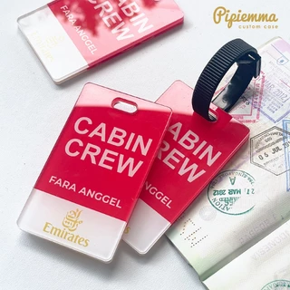 Lugagge Tag Aircrew แท็กกระเป๋าเดินทาง SA Airlines CABIN CREW unOfficial Tag กระเป๋าเดินทางแขวนชื่อที่กําหนดเองซาอุเดีย Air Asia Thai