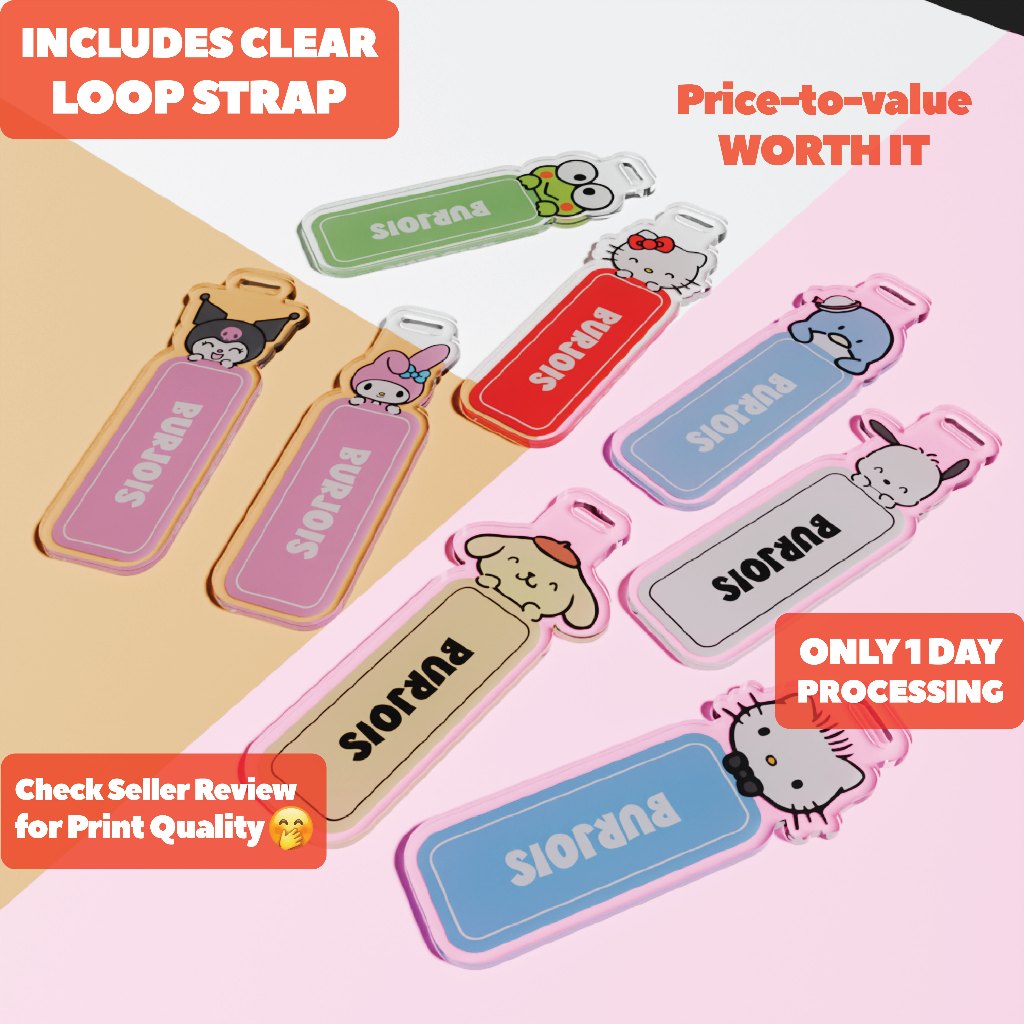 LUGGAGE TAG SANRIO ACRYLIC / LUGGAGE TAG CUSTOM CHARACTER REQUEST / BAG TAG SANRIO ACRYLIC