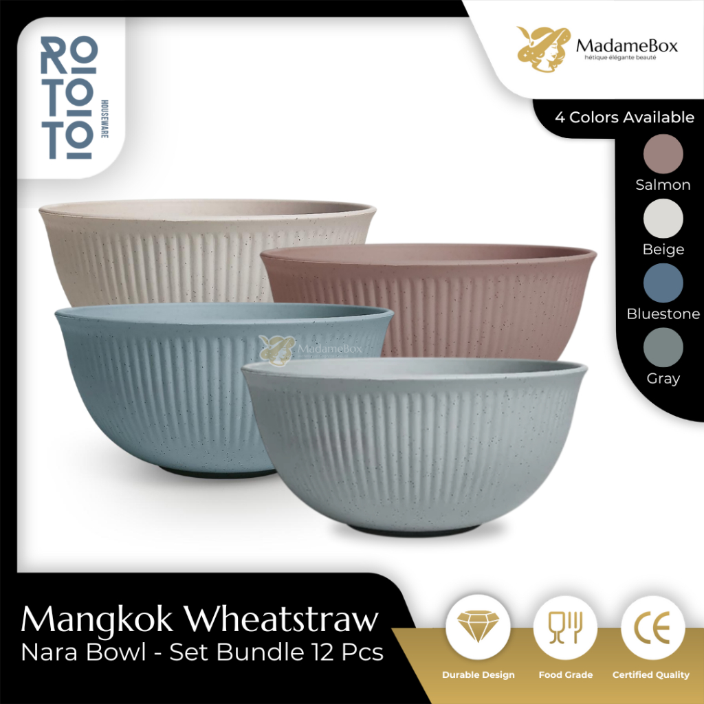 Rototo Nara Bowl Wheatstraw Straw Bowl Snack Food Candy Snack Cake Eid Christmas Chinese New Year Ae