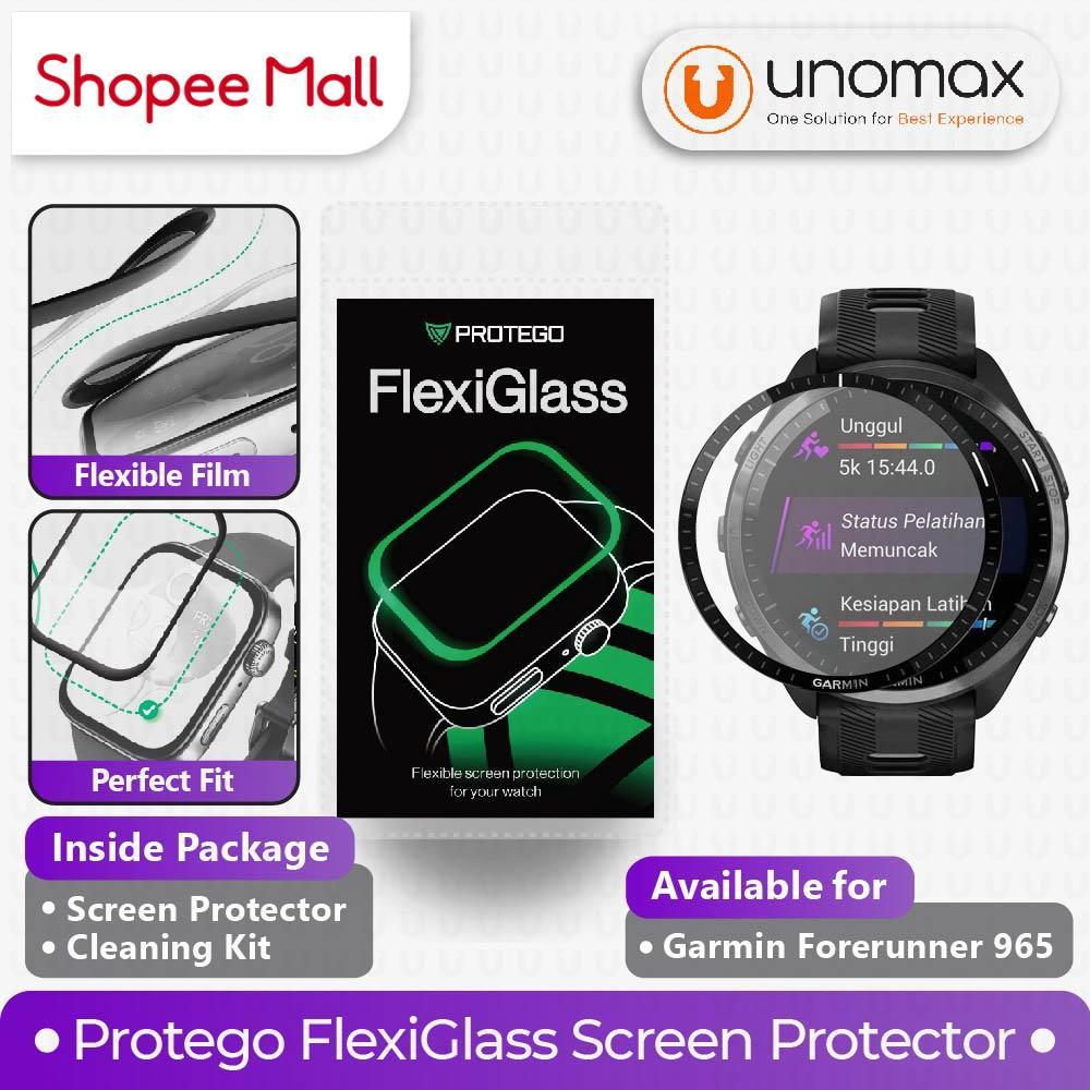 ตัวป้องกันหน้าจอ Garmin Forerunner 965 Protego Temple FlexiGlass ฟิล์มคลุมทั้งหมด