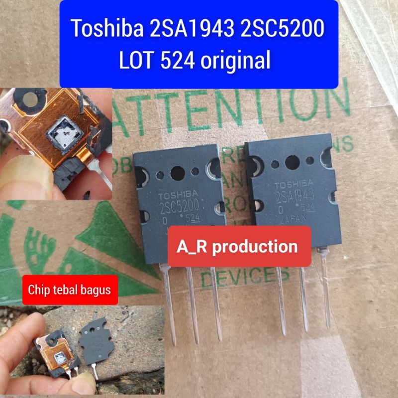 Tr Toshiba 2SA1943 2SC5200 524 SA1943 SC5200 Tr 2sa 1943 2sc 5200 lot 524 ชิปหนาอย่างดี