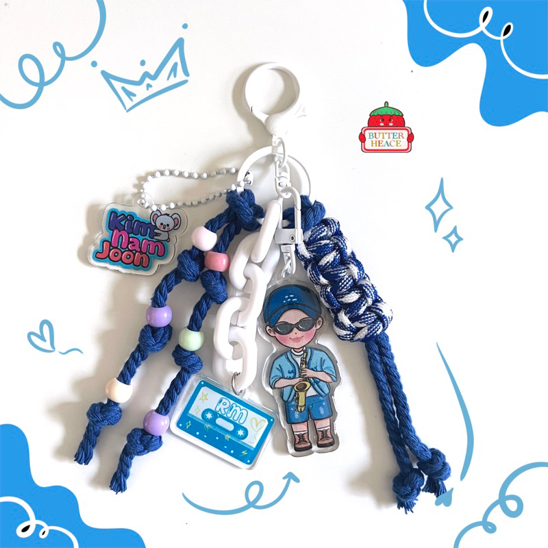 BAGCHARM BTS RM (KIM NAMJOON) | NAMJOON RM GLITTER KEYCHAIN