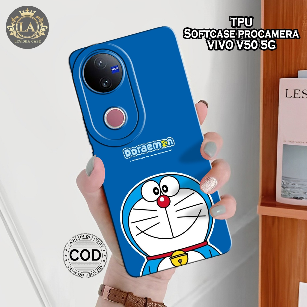 เคส HP ล่าสุด VIVO V50 5G 2025 - เคส Leviora - เคสแฟชั่น Doraemon - เคส VIVO V50 5G 2025 Softcase - 