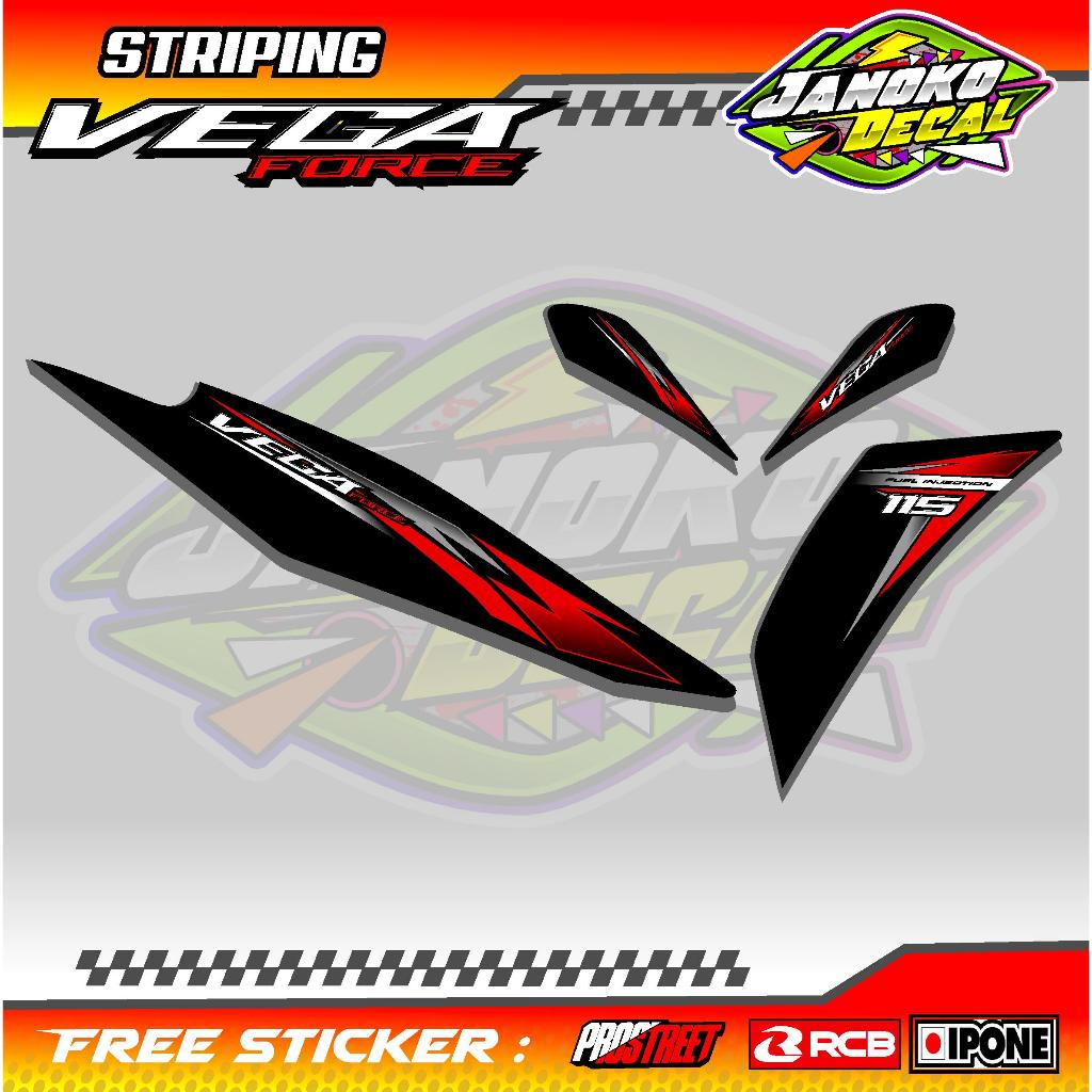 YAMAHA VEGA FORCE VARIATION STRIPING / YAMAHA VEGA FORCE MOTORCYCLE STICKERLIST