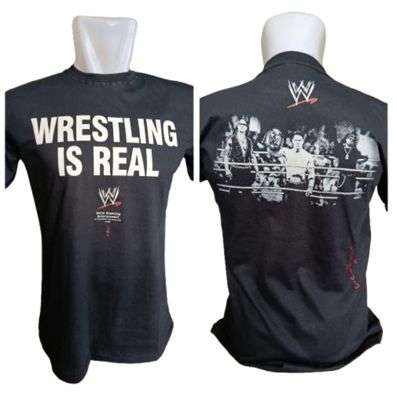เสื้อยืด WWE WRESTLING IS REAL - JOHN CENA THE ROCK TRAVIS SCOTT