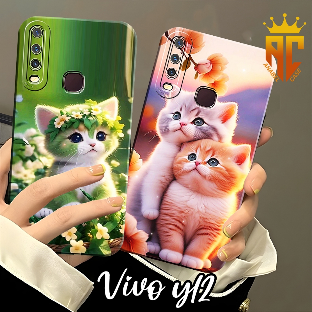 SOFTCASE VIVO Y12 Y12I Y15 Y17 Y19 Y30 Y30I Y50 Fashion Case Cute Cat Motif - เคส Vivo - เคสน่ารัก -