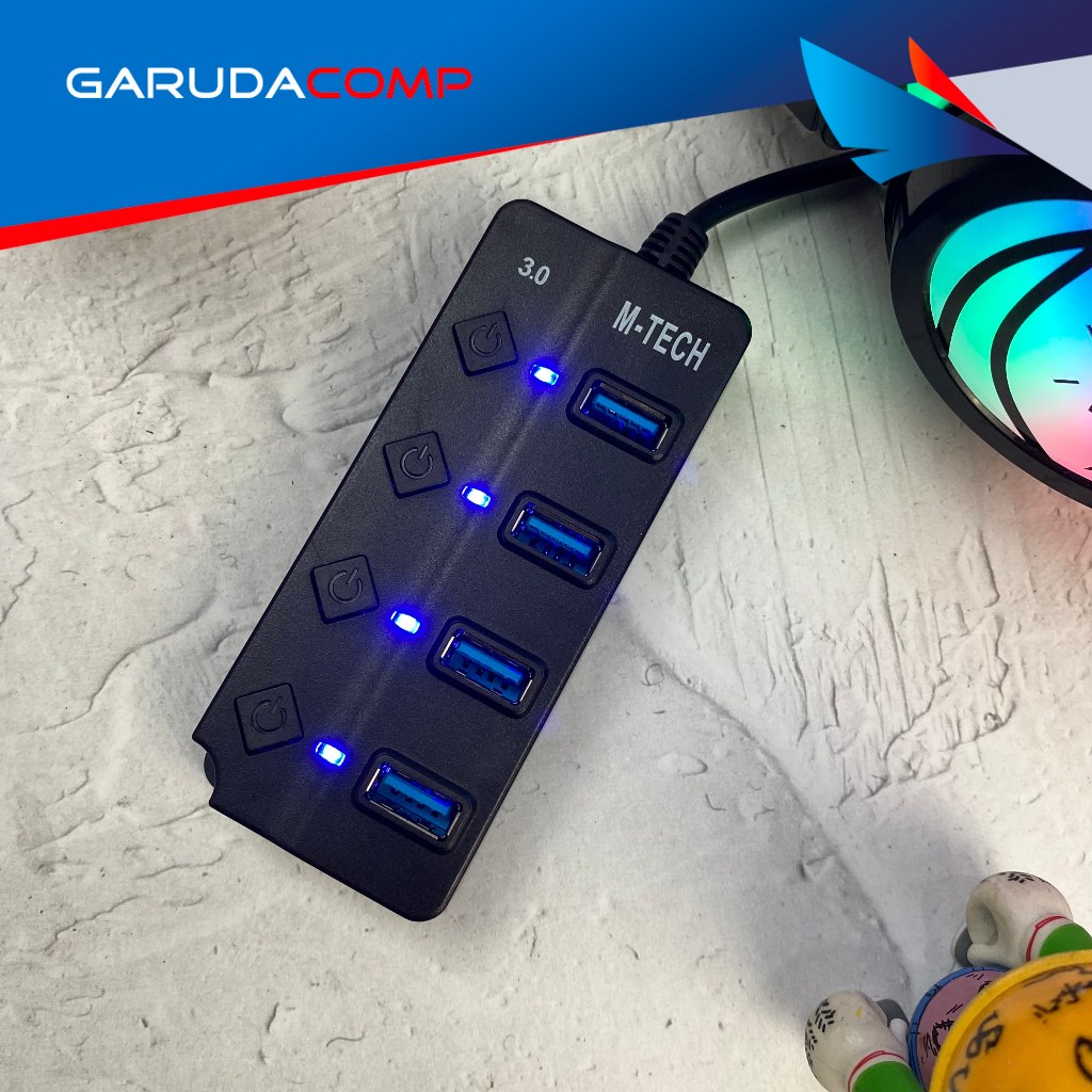 M-TECH USB Hub 3.0 4 พอร์ต ความยาวสาย 1 เมตร 1.2 ม. MTECH USB HUB UH-3 ความเร็วสูง