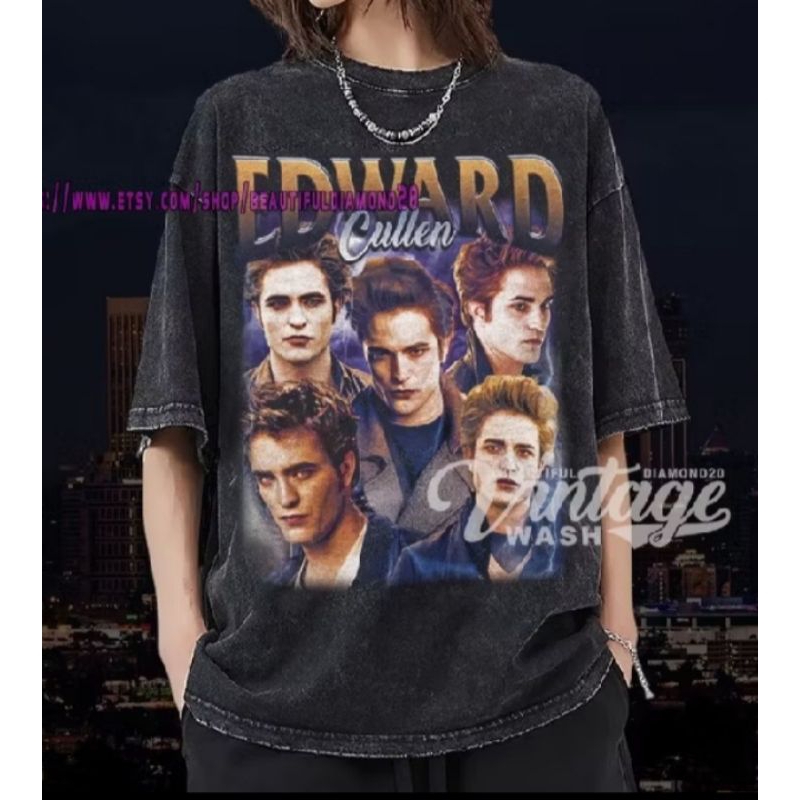 Edward Cullen Twilight เสื้อเชิ้ตสไตล์วินเทจ