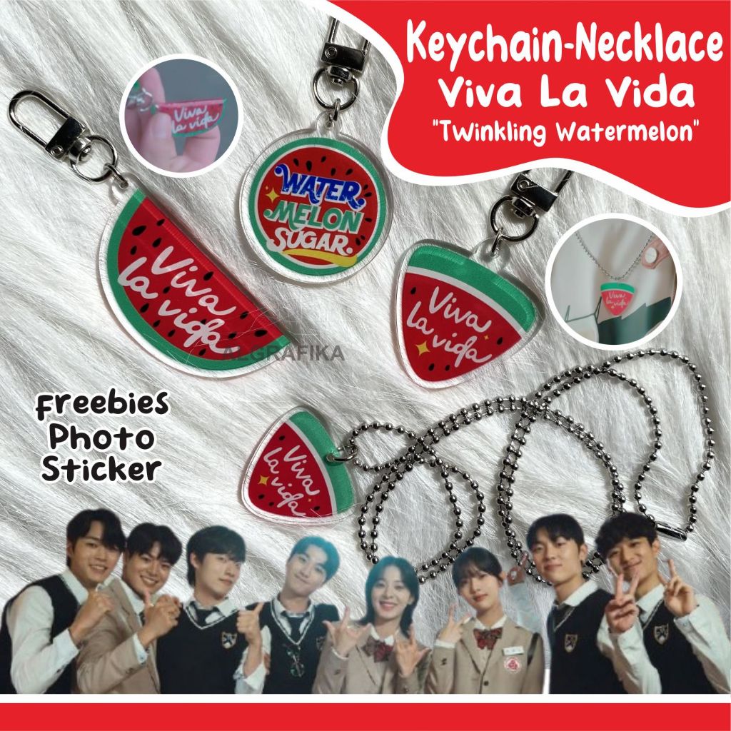 GANTUNGAN VIVA LAVIDA NECKLACE YICHAN KEYCHAIN TWINKLING WATERMELON SUGAR KDRAMA KOREA