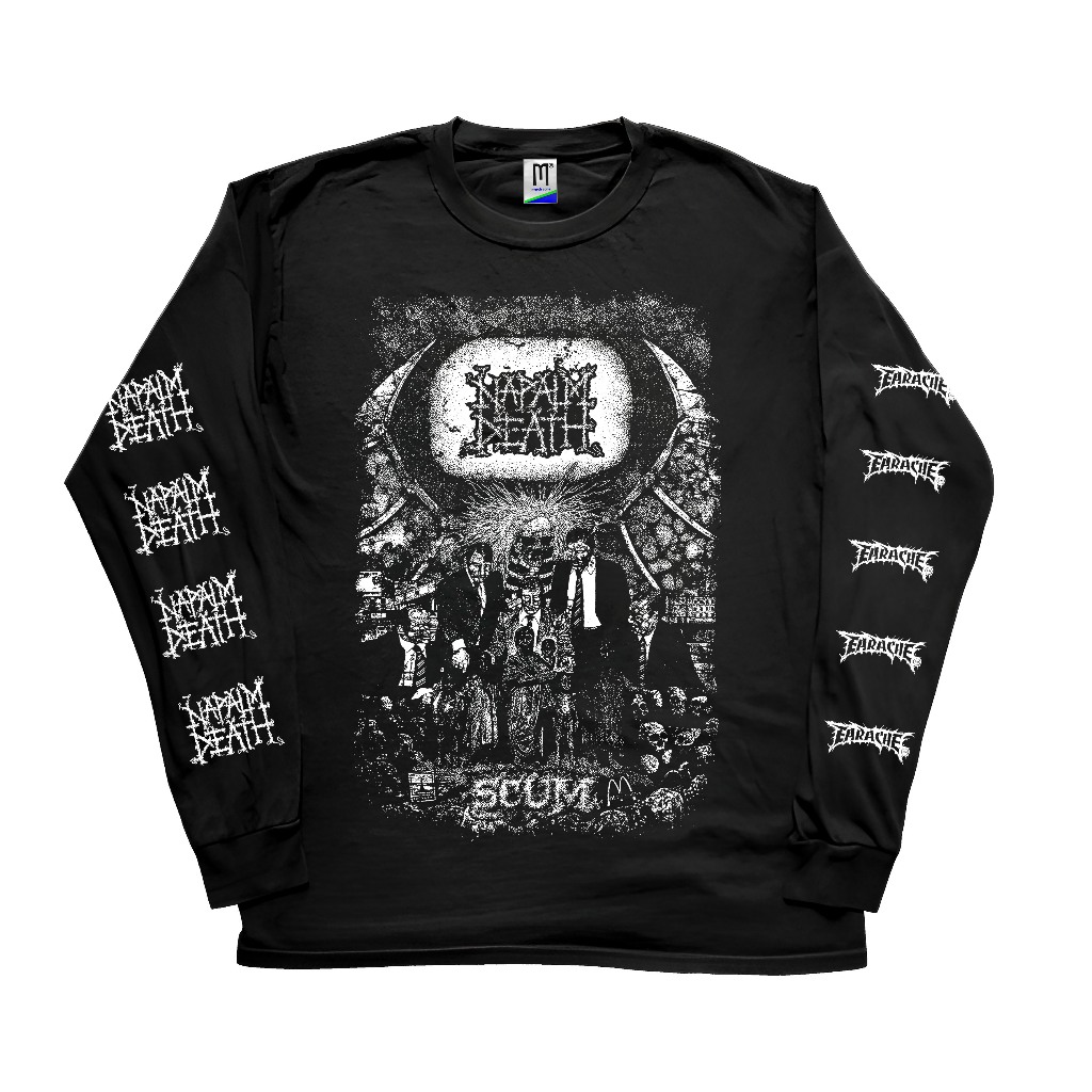 เสื้อยืดแขนยาว Napalm DEATH - SCUM | เสื้อยืดวง | เสื้อยืดเพลง | แท็กสินค้า