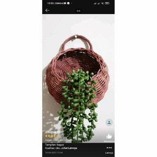 Pot Rotan Mini Dinding dia 12 Cm & 16 Cm
