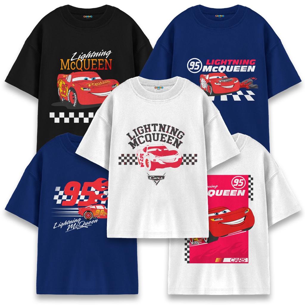 เสื้อยืดเด็ก Lightning McQueen เสื้อยืดเด็ก Lightning McQueen สําหรับเด็กชายและหญิง