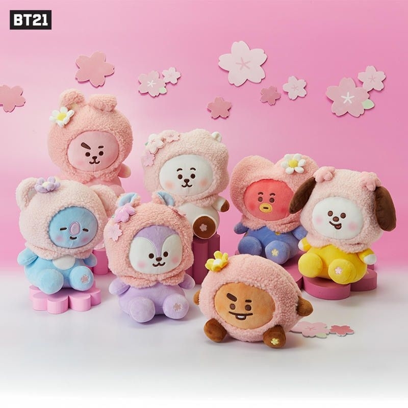 TRS57 | BT21 BTS SPRINGDAYS PLUSH KEYRING | พวงกุญแจตุ๊กตา BTS | BTS BT21 ตุ๊กตา