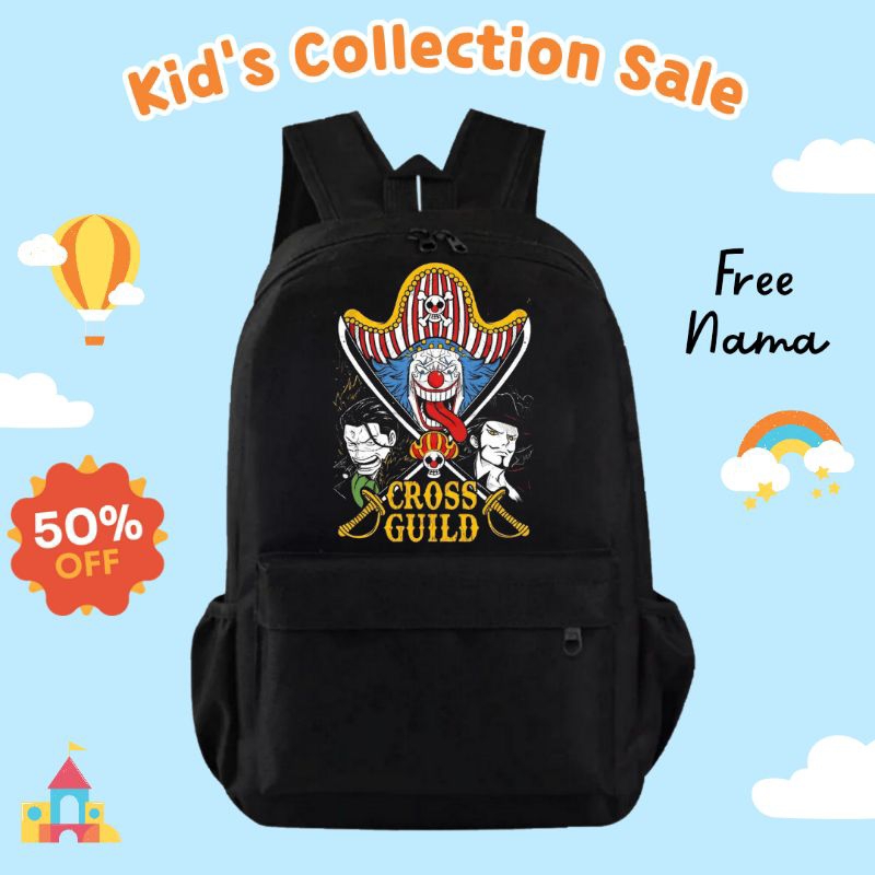 กระเป๋าเป้สะพายหลังเด็กผู้ชาย Cross Gild Buggy Taka No Mi Crocodile อะนิเมะชื่อฟรี