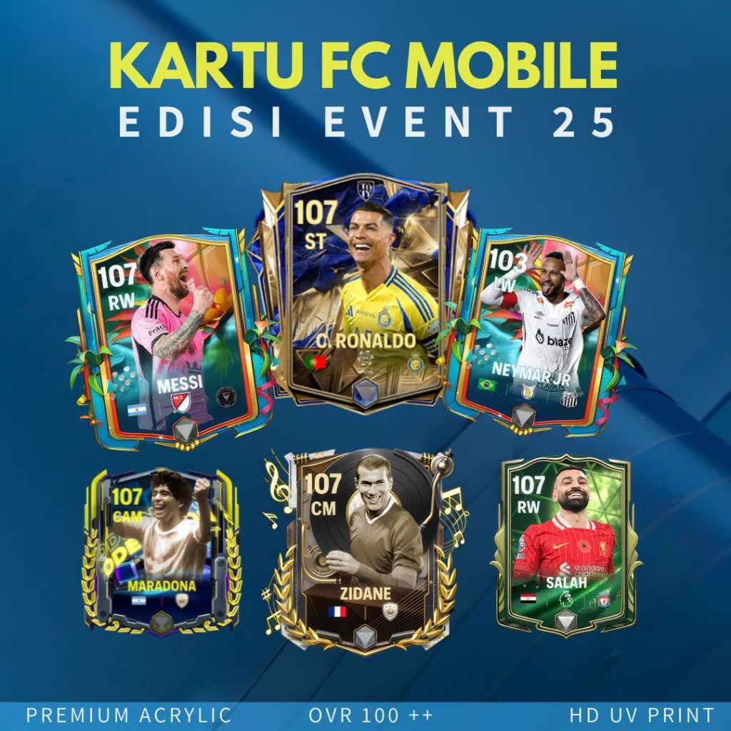 GANTUNGAN FC MOBILE ACRYLIC KEYCHAIN EVENT THEME FOOTBALL PLAYER CARD FCM MOST UPDATED HD QUALITY