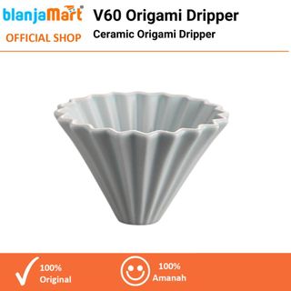 V60 Dripper Model Origami Ceramic Set Manual Filter Coffee Brew Manual Filter Coffee Brew Alat Seduh Kopi Filter kopi
