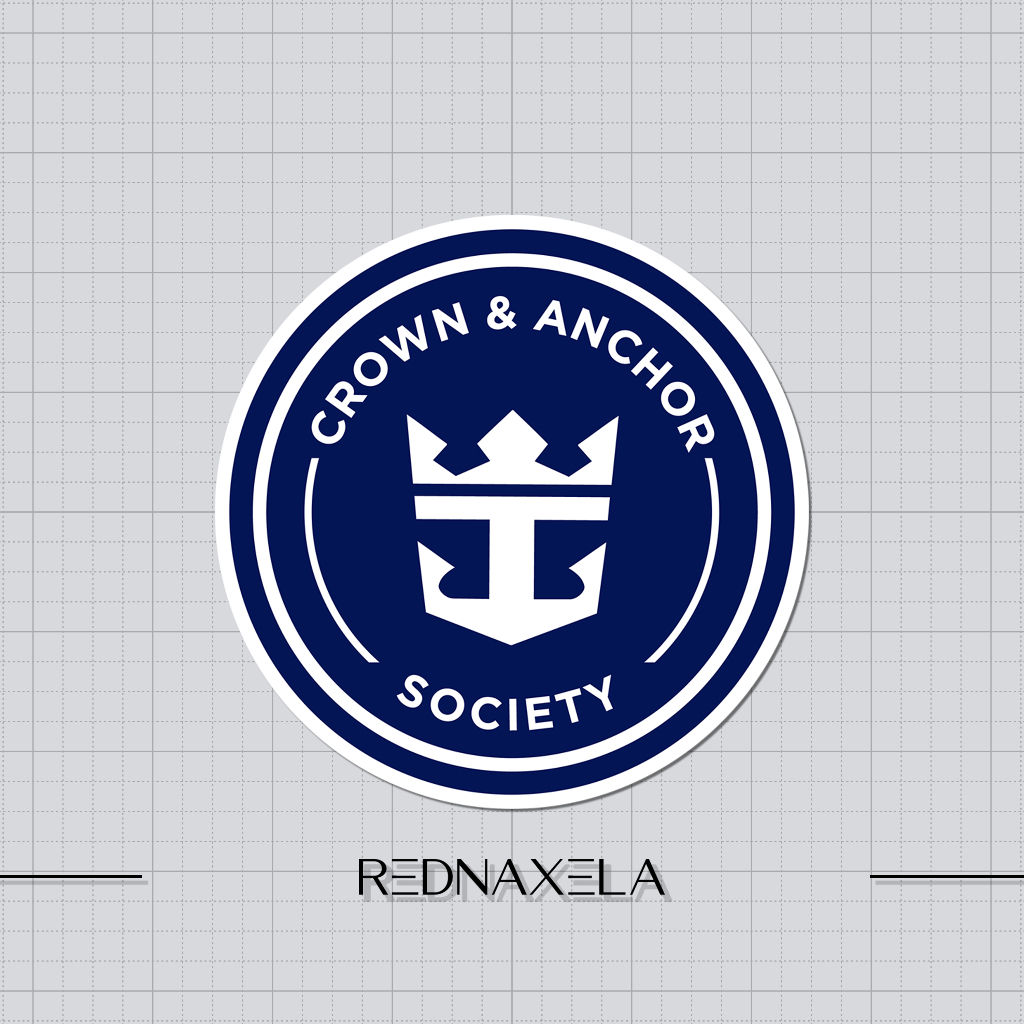 สติ๊กเกอร์ไวนิล Royal Caribbean Crown & Anchor Society