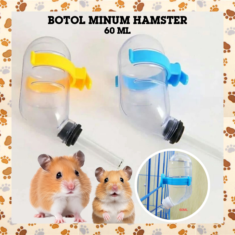 ง13อีซี1 60มล หนูแฮมสเตอร์ขวดดื่มแขวนกรงยืนยางท่อรั่วจุกนมตะขอภาชนะน้ํา