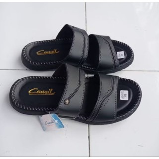 ￼Sandal Pria Carvil Original 100 persen Jepit Kulit Jahitan Double Terbaru
