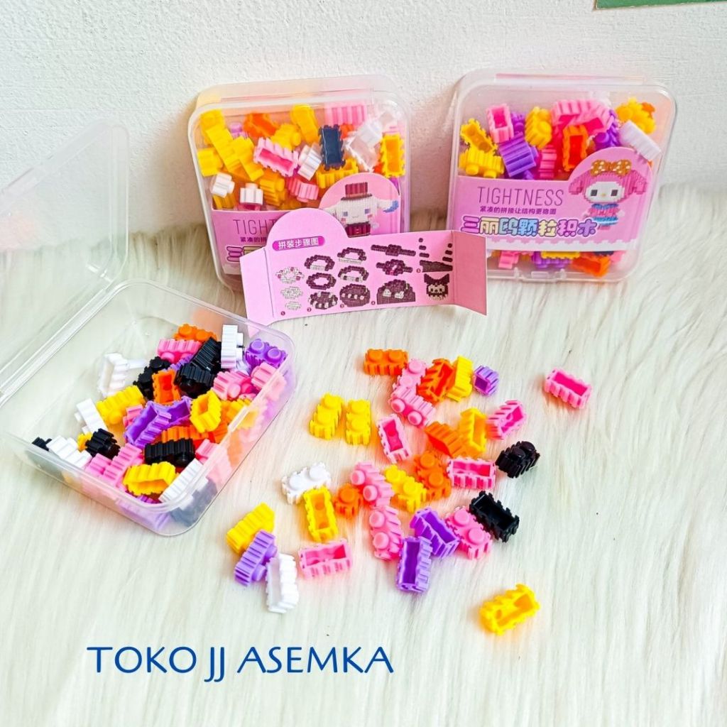 DIY LEGO SANRIO BRICKS PUZZLE ของเล่นของเล่นเด็กสร้างบล็อค