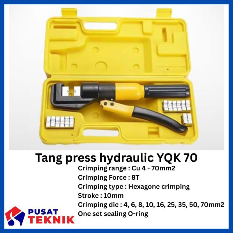 Yqk 70 คีมกดไฮดรอลิก (4-70 มม.) ชุดคีมกดไฮดรอลิก Yqk-70