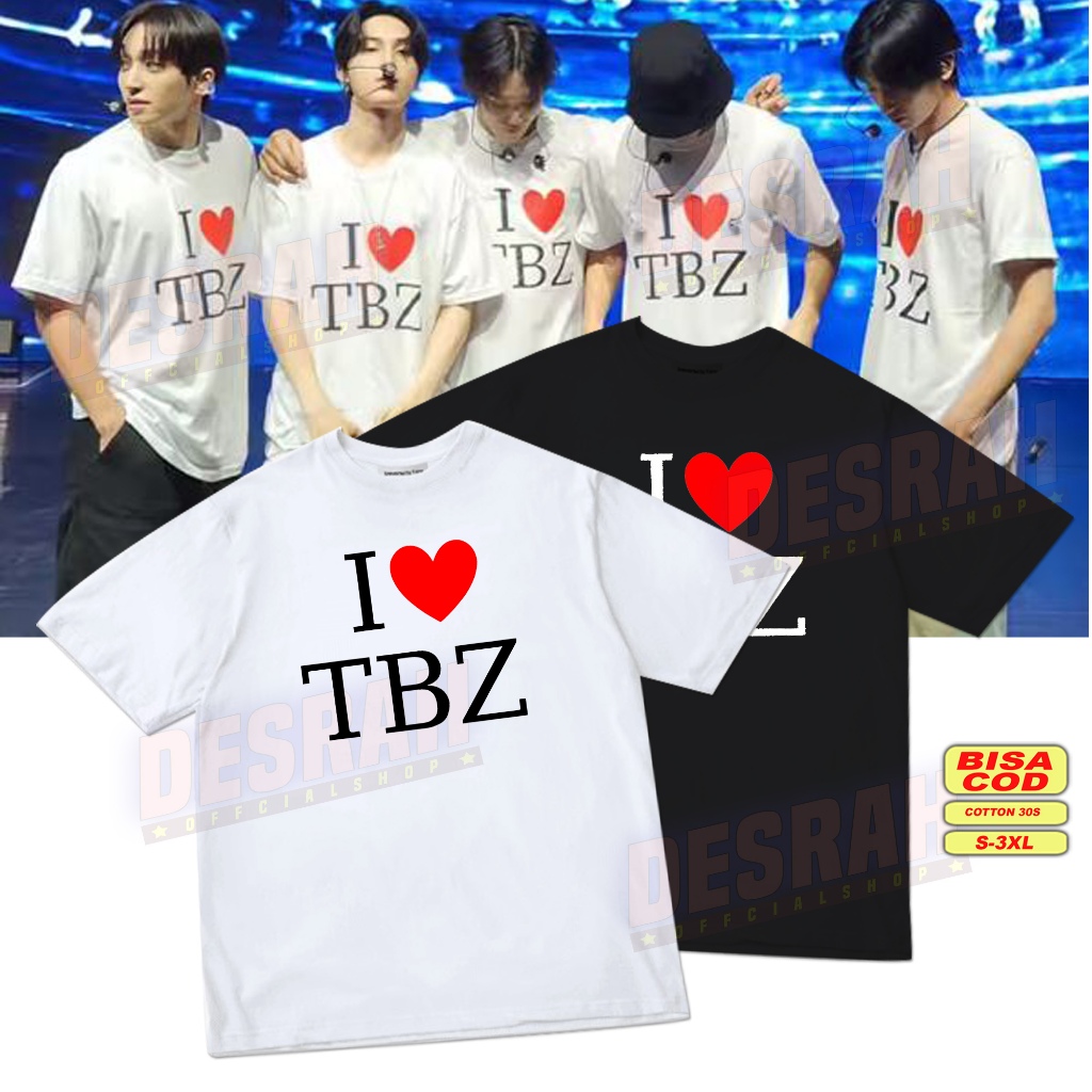 เสื้อยืด kpop เกาหลี THE BOYZ 2ND WORLD TOURING ZENERATION เวอร์ชัน I LOVE TBZ