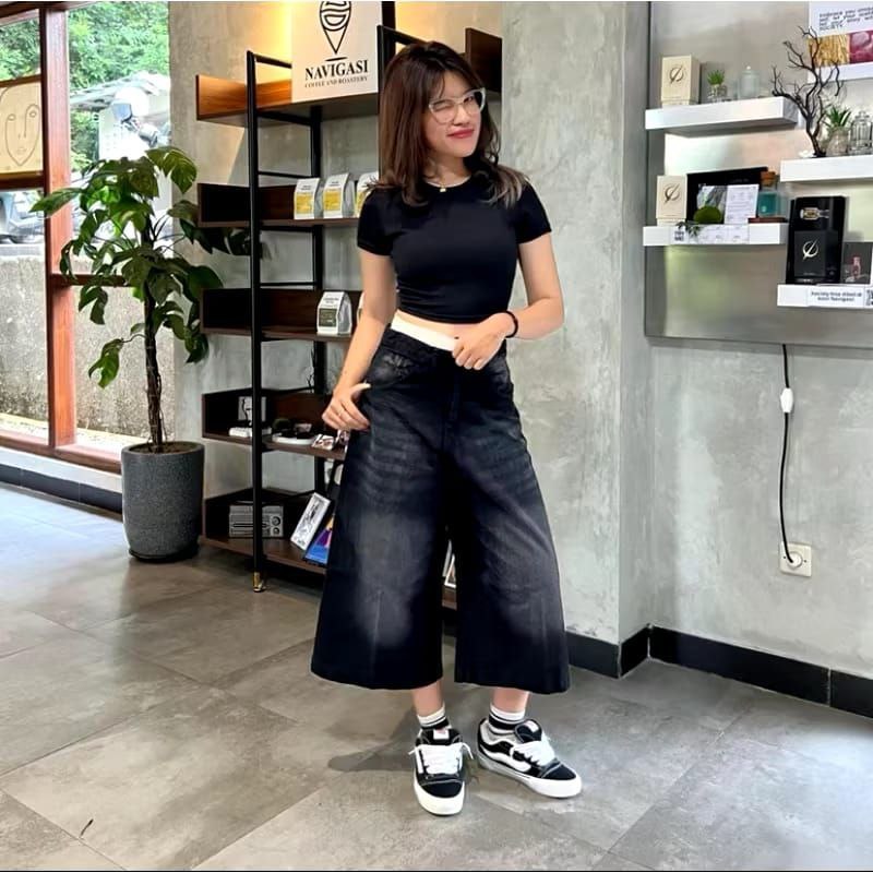 Jorts Baggy กางเกงยีนส์สั้นสําหรับผู้หญิง Skater