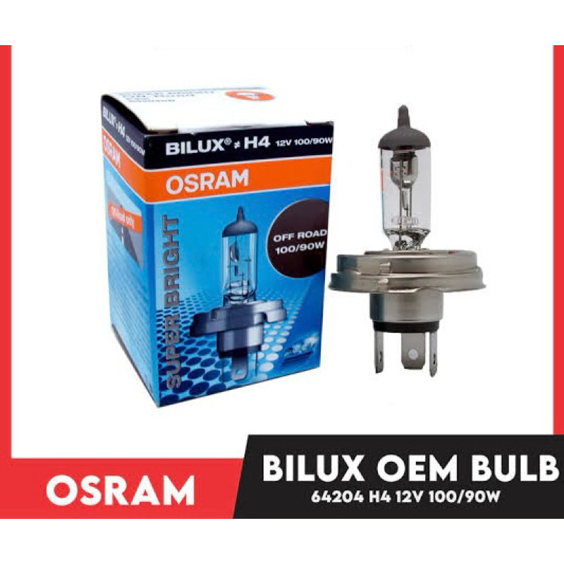 Osram H4 Bilux 12V (0/90W) P43T หลอดไฟไฟหน้ารถ Super Bright ของเยอรมนีดั้งเดิม