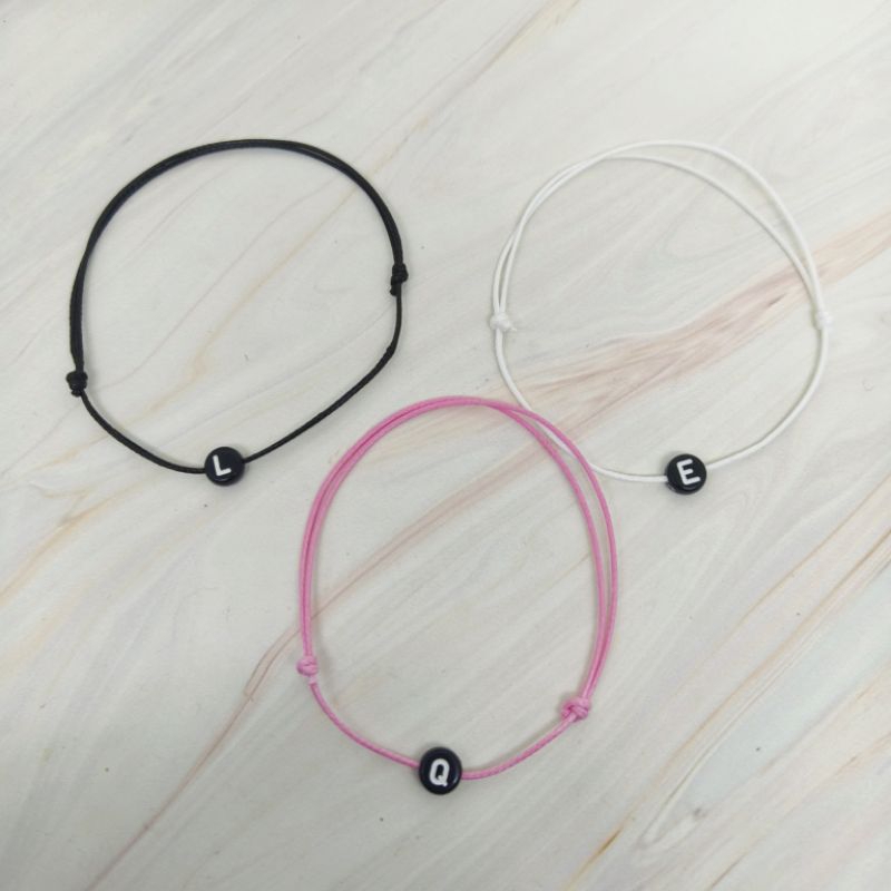 ALPHABET STRAP BRACELET / INITIAL STRAP BRACELET / COUPLE BRACELET / STRAP BRACELET